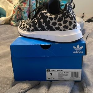 Adidas Swift Run Leopard Print Sneakers